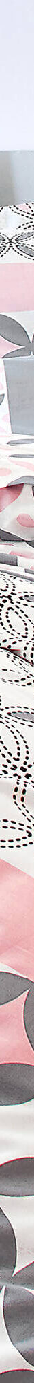 Linge de lit Marlow en coton motifs géométriques (gris / rose) Linge de lit Marlow en coton motifs géométriques (gris / rose)